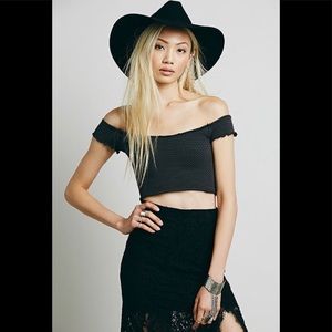Free People Intimately Smocked Crop Top